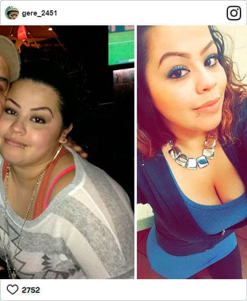 Julia exhibiendo un vientre plano, resultado de su uso de Slimmatica.